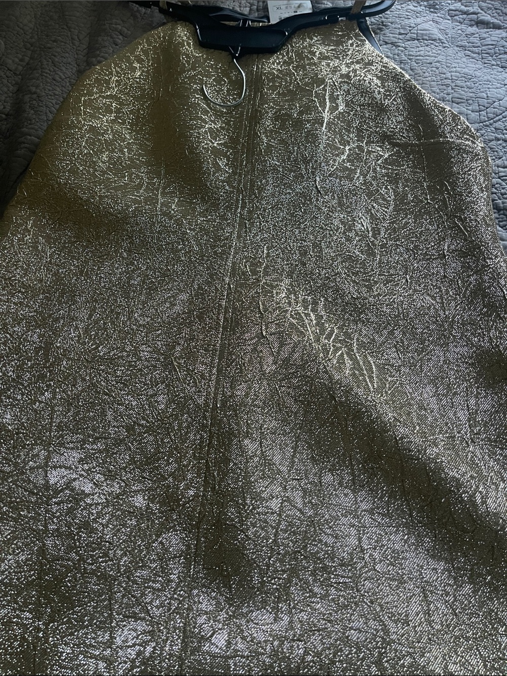 Zara Metallic Gold Mini Dress